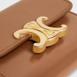 COMPACT WALLET WITH COIN TRIOMPHE IN SHINY CALFSKIN BRONZE - Image 5